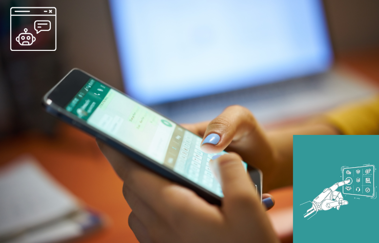 Manos sosteniendo WhatsApp